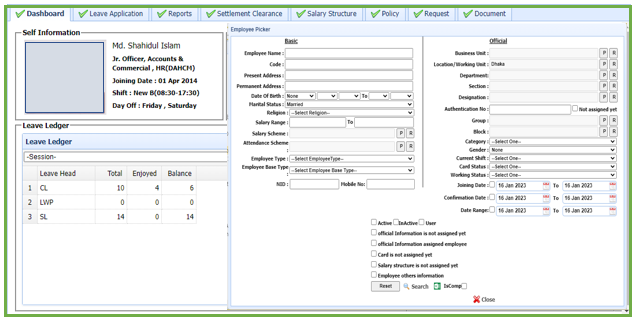 HRM & Payroll Employee Information