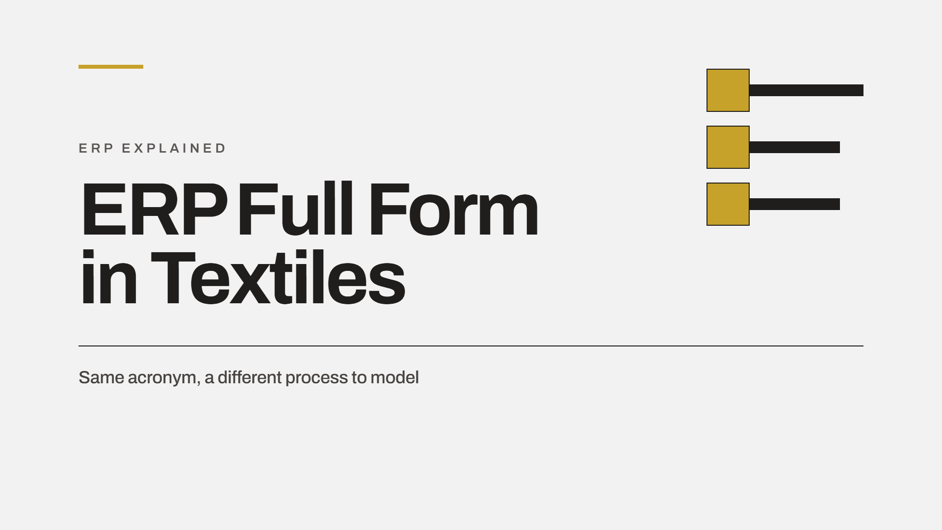 ERP Full Form and Meaning in the Textile Industry