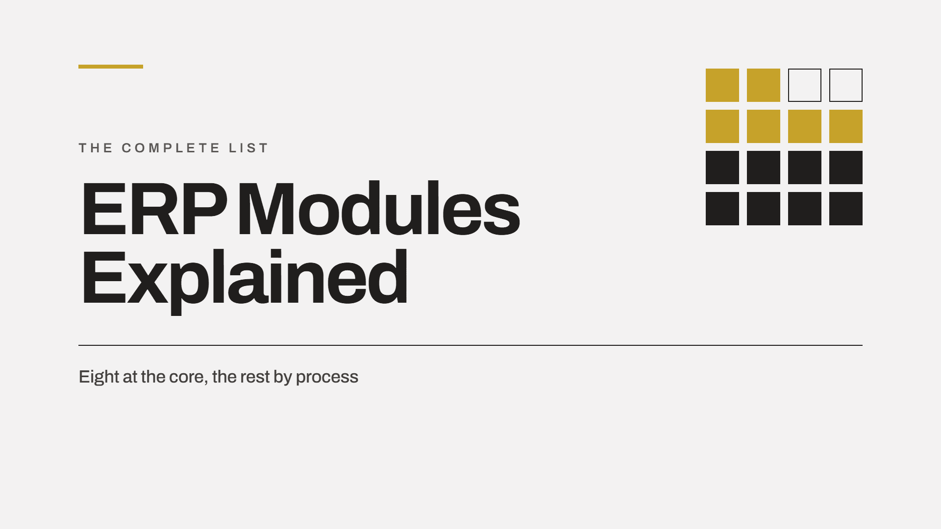 ERP Modules Explained: The Complete List