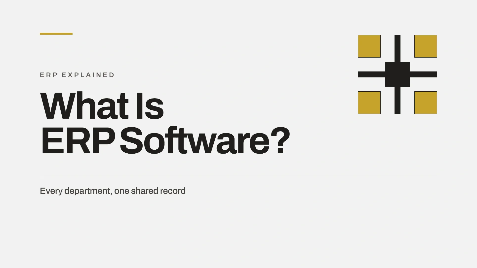 What Is ERP Software? A Plain Definition